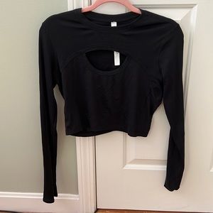 NWOT lululemon cropped open chest long sleeve